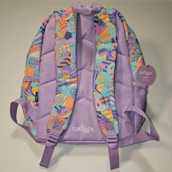 Smiggle Big Girls' Bag Backpack Lilac - Candy Donuts